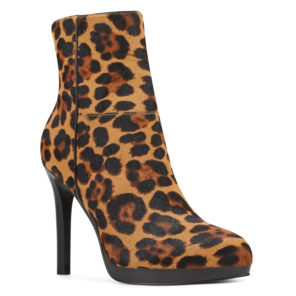 Nine West Leopard Print Ankle Boots